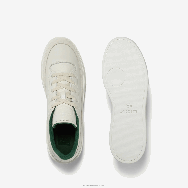 Lacoste g80 club leren ton-sur-ton sneakers 0828H1739 gebroken wit 18c Heren