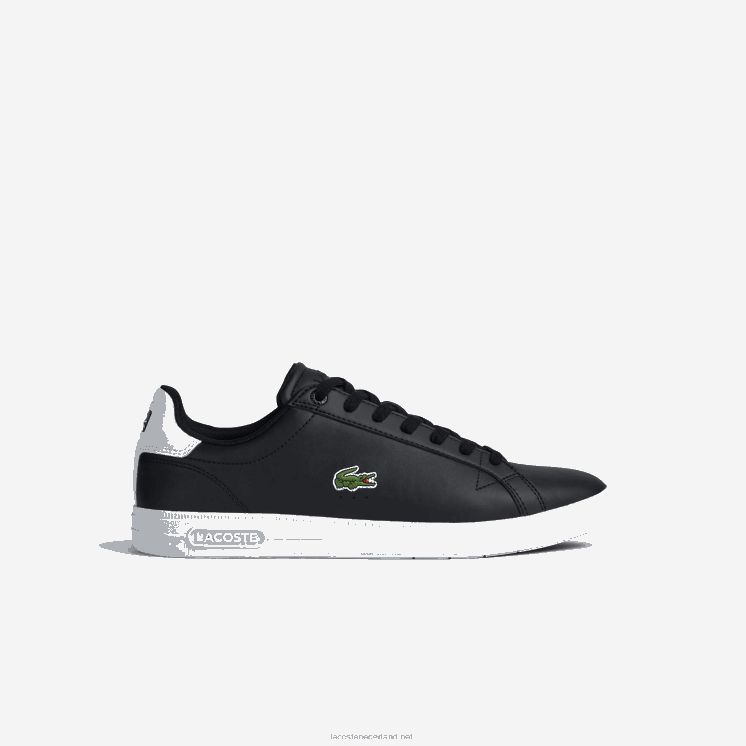 Lacoste graduate pro leren sneakers 0828H1909 zwart-wit 312 Heren