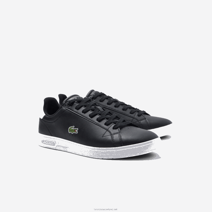 Lacoste graduate pro leren sneakers 0828H1909 zwart-wit 312 Heren