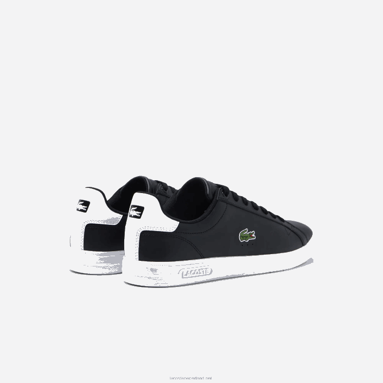 Lacoste graduate pro leren sneakers 0828H1909 zwart-wit 312 Heren