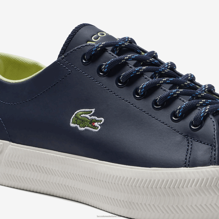 Lacoste gripshot leren en suède sneakers 0828H1899 marineblauw en gebroken wit j18 Heren