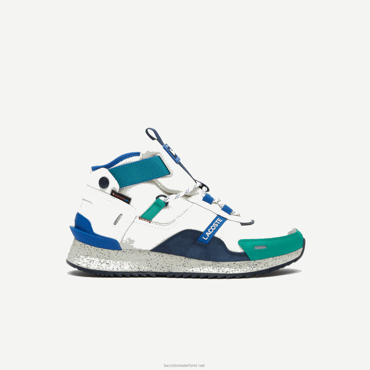 Lacoste hardloopschoenen van leer en synthetisch buitenschoenen 0828H1847 wit groen wg1 Heren