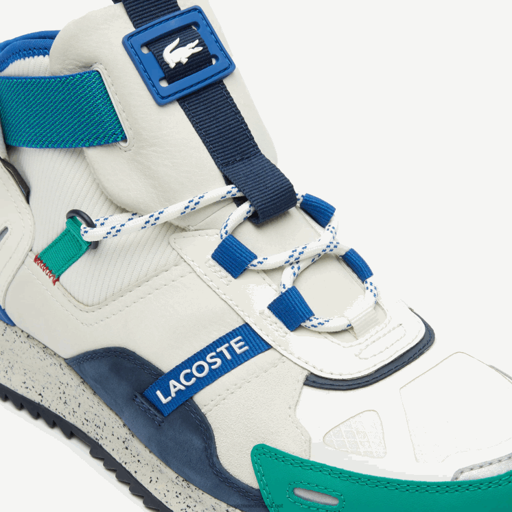 Lacoste hardloopschoenen van leer en synthetisch buitenschoenen 0828H1847 wit groen wg1 Heren