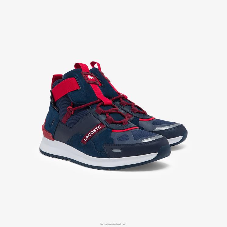 Lacoste hardloopschoenen van textiel en leer 0828H1837 marineblauw & rood 144 Heren
