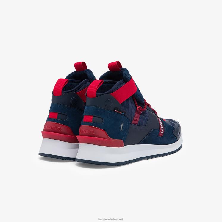 Lacoste hardloopschoenen van textiel en leer 0828H1837 marineblauw & rood 144 Heren