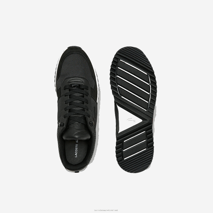 Lacoste joggeur 2.0 leren sneakers 0828H1906 zwart 02u Heren