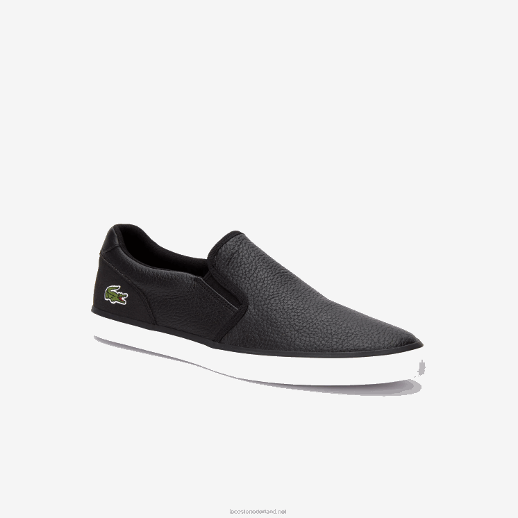 Lacoste jouer leren slip-on sneakers 0828H1885 zwart-wit 312 Heren