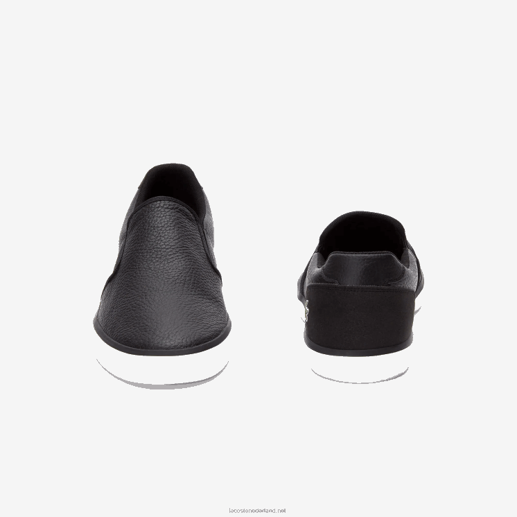 Lacoste jouer leren slip-on sneakers 0828H1885 zwart-wit 312 Heren