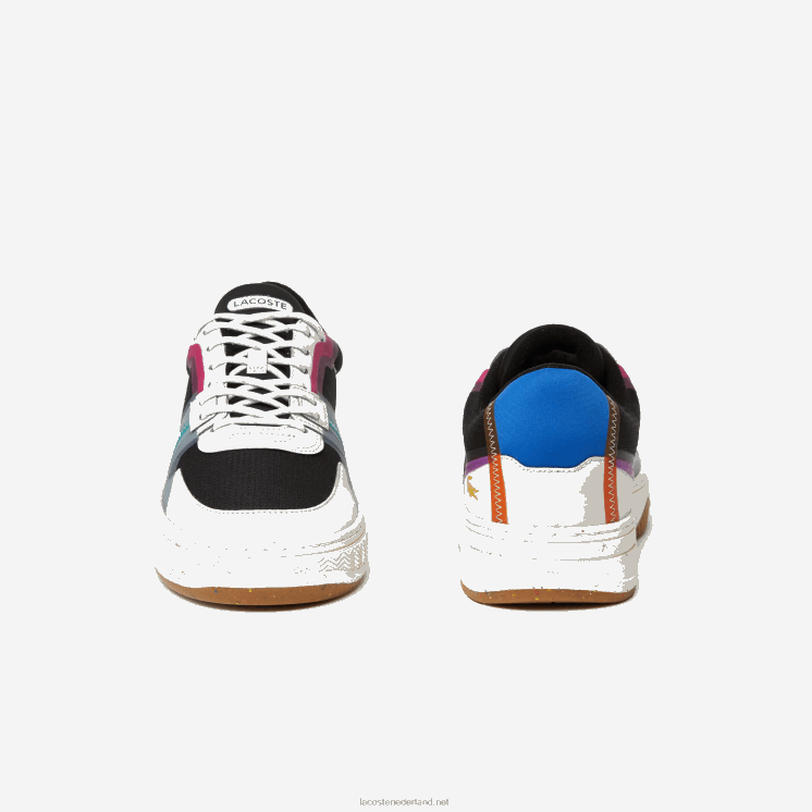 Lacoste l001 eco-sneakers van synthetisch en textiel met colourblocking 0828H1850 zwart 02u Heren