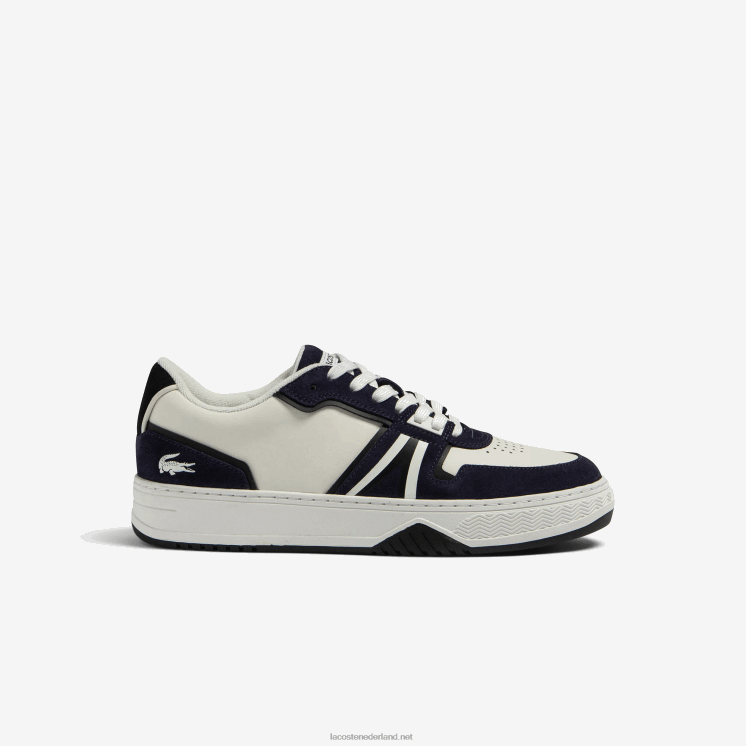Lacoste l001 leren sneakers 0828H1752 wit & marine 042 Heren
