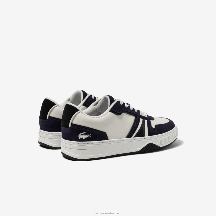 Lacoste l001 leren sneakers 0828H1752 wit & marine 042 Heren