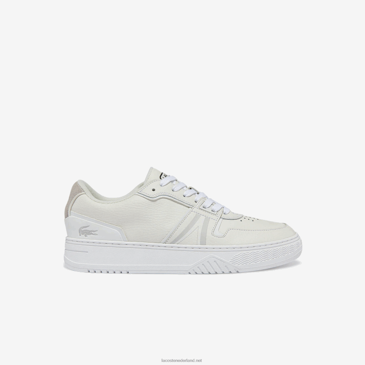 Lacoste l001 leren sneakers 0828H1839 wit & gebroken wit 65t Heren
