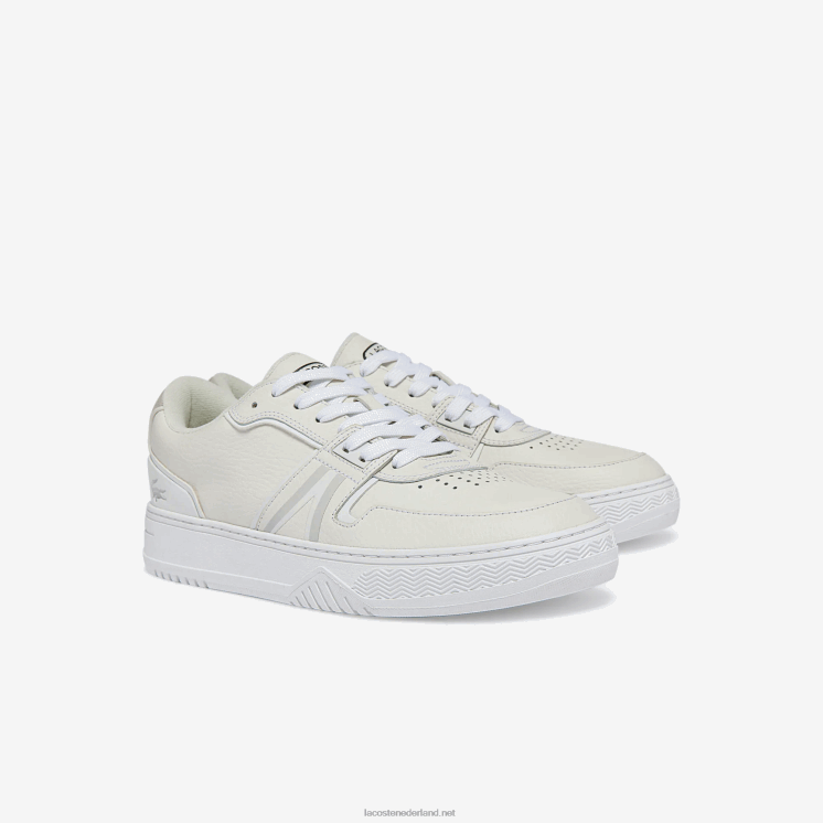 Lacoste l001 leren sneakers 0828H1839 wit & gebroken wit 65t Heren