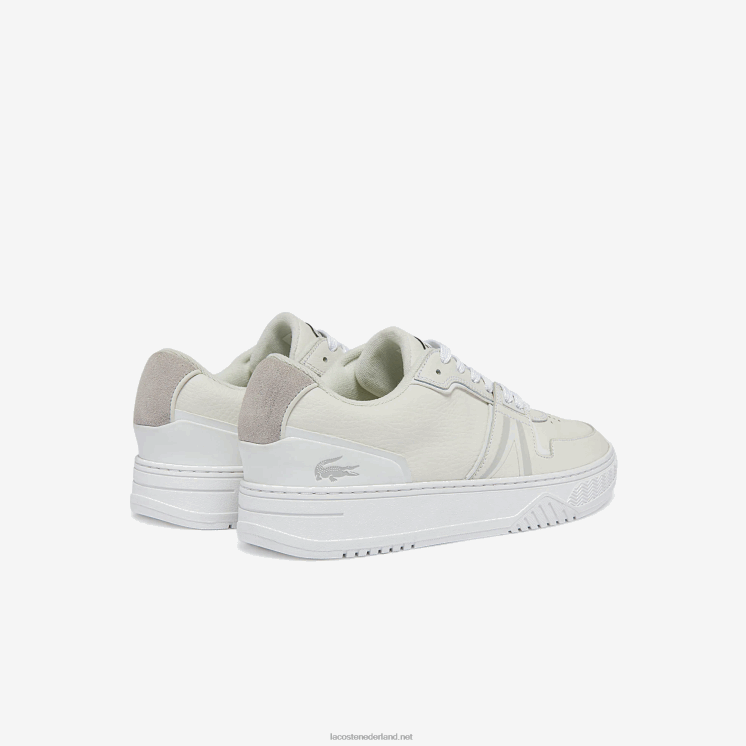Lacoste l001 leren sneakers 0828H1839 wit & gebroken wit 65t Heren