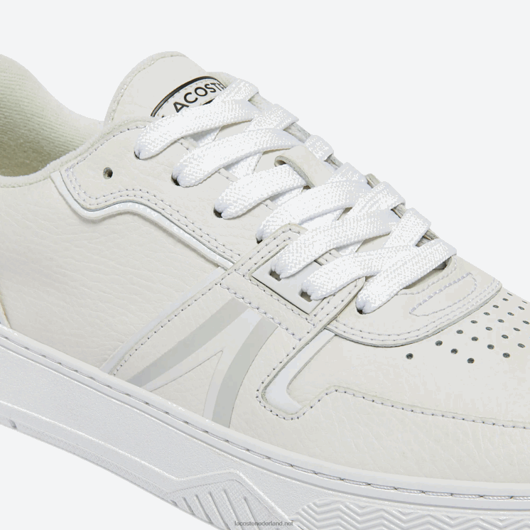 Lacoste l001 leren sneakers 0828H1839 wit & gebroken wit 65t Heren