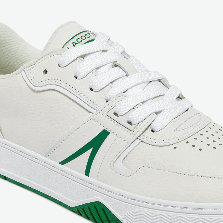 Lacoste l001 leren sneakers 0828H1840 wit/groen 082 Heren