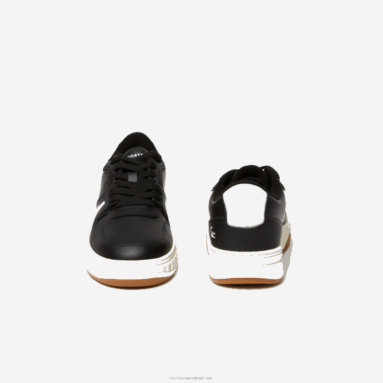 Lacoste l001 leren sneakers met gepofte hak 0828H1881 zwart & gebroken wit 454 Heren
