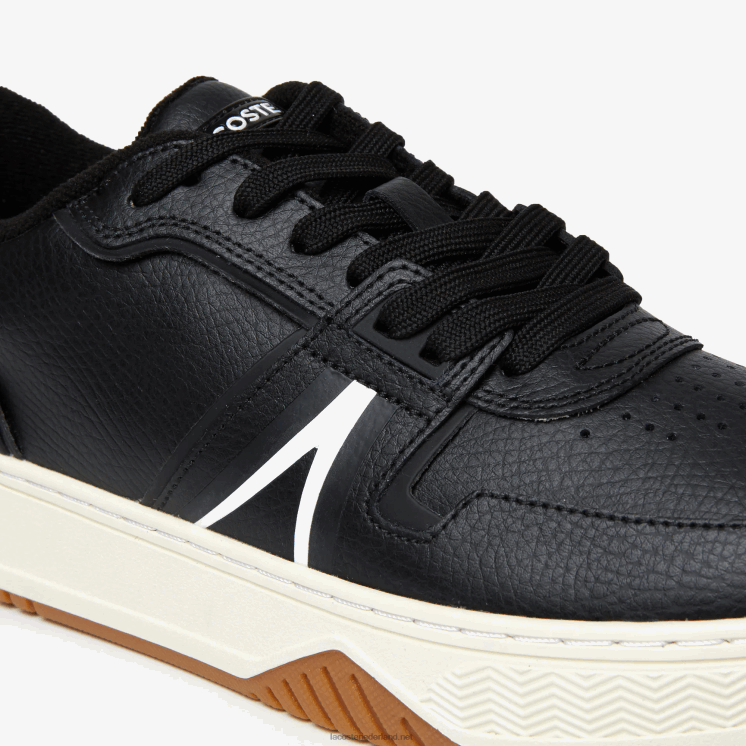 Lacoste l001 leren sneakers met gepofte hak 0828H1881 zwart & gebroken wit 454 Heren
