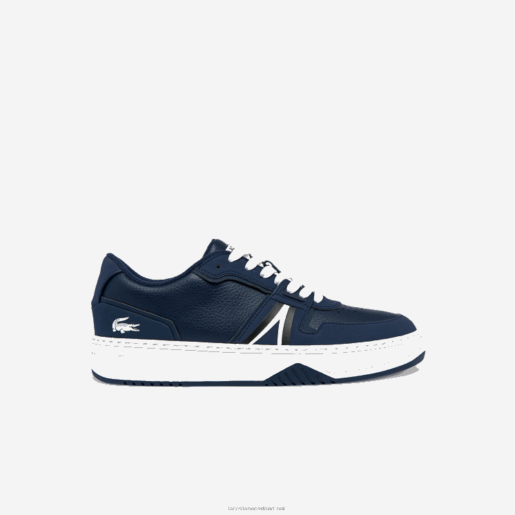Lacoste l001 leren sneakers met opvallende kleuren 0828H1829 marine & wit 092 Heren