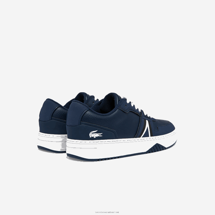 Lacoste l001 leren sneakers met opvallende kleuren 0828H1829 marine & wit 092 Heren