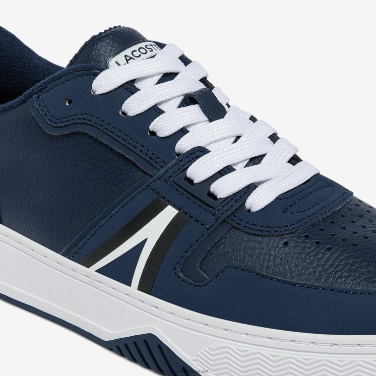 Lacoste l001 leren sneakers met opvallende kleuren 0828H1829 marine & wit 092 Heren