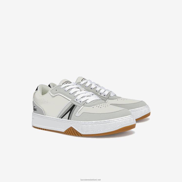 Lacoste l001 leren sneakers met opvallende kleuren 0828H1830 wit & zwart 147 Heren