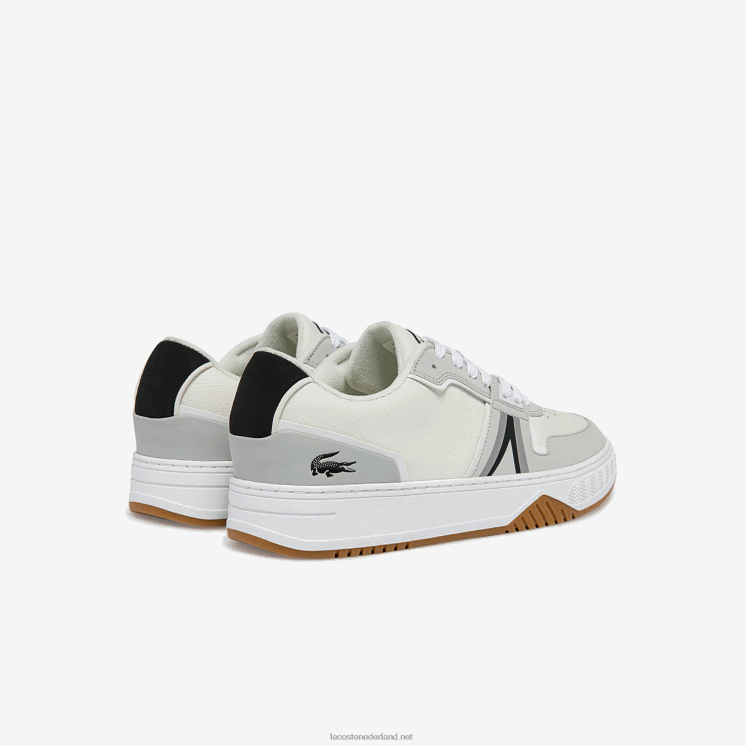 Lacoste l001 leren sneakers met opvallende kleuren 0828H1830 wit & zwart 147 Heren