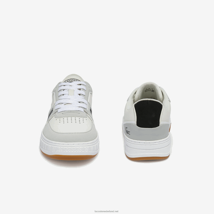Lacoste l001 leren sneakers met opvallende kleuren 0828H1830 wit & zwart 147 Heren