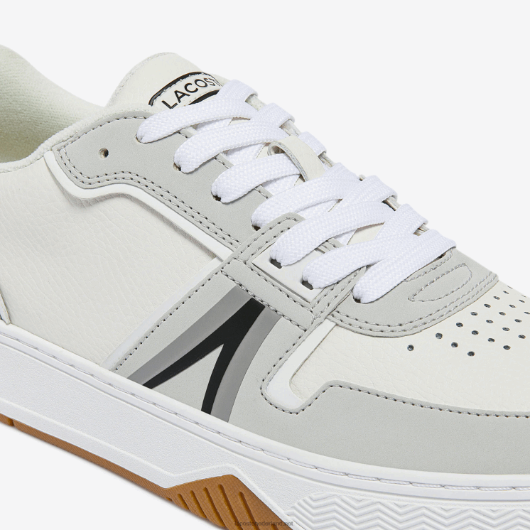 Lacoste l001 leren sneakers met opvallende kleuren 0828H1830 wit & zwart 147 Heren