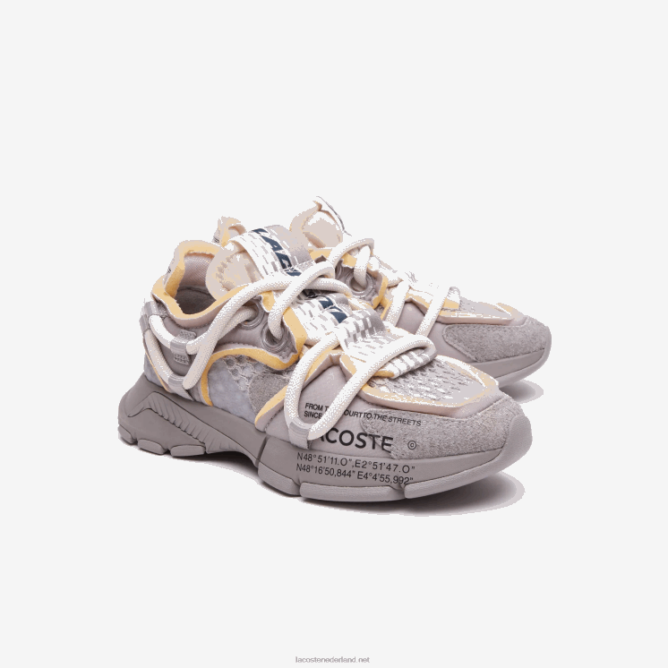 Lacoste l003 active runway textiel sneakers 0828H1732 grijs wit 1e7 Heren