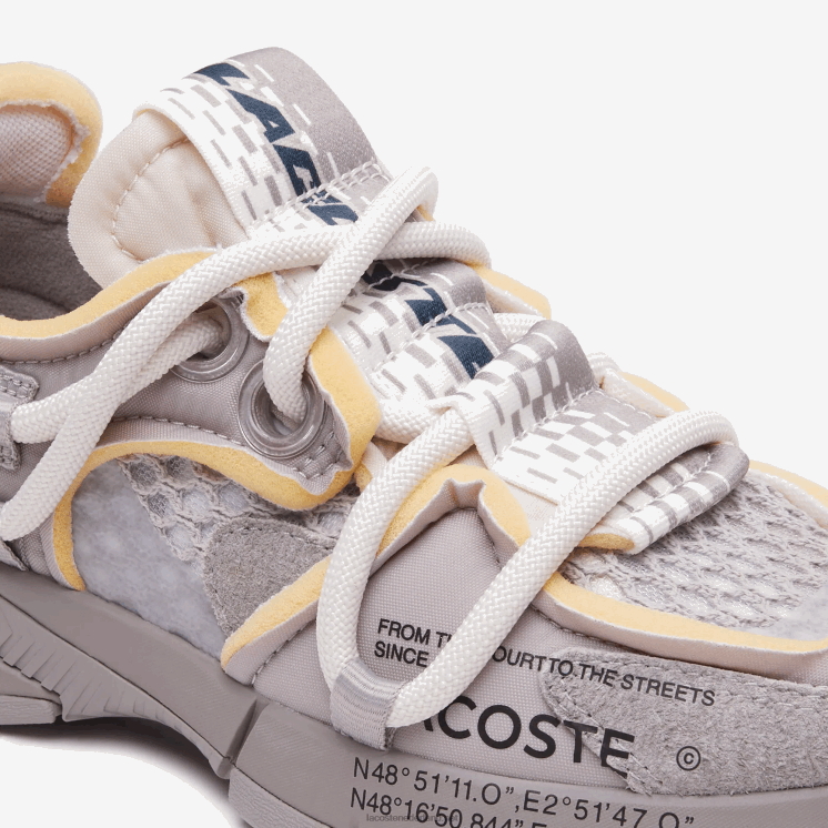 Lacoste l003 active runway textiel sneakers 0828H1732 grijs wit 1e7 Heren