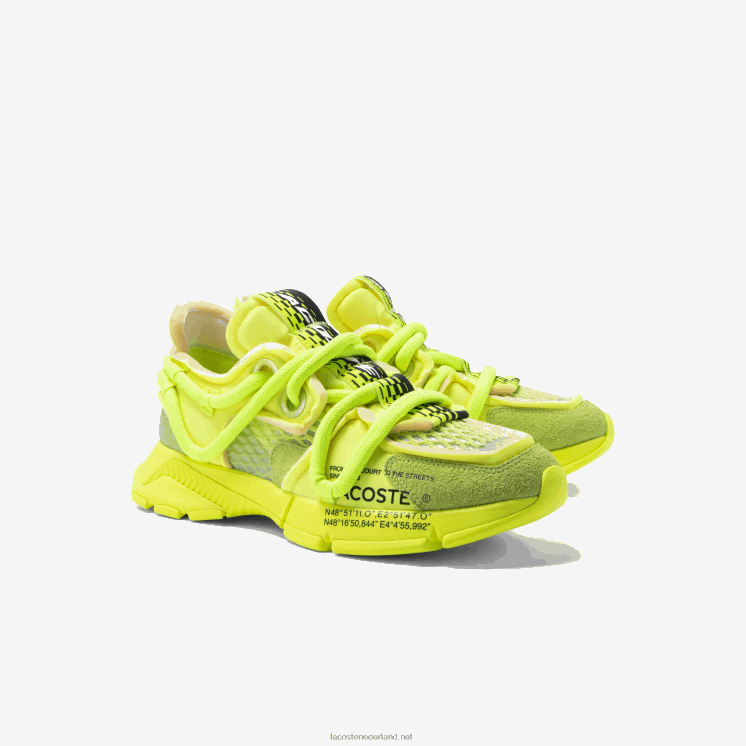 Lacoste l003 active runway textiel sneakers 0828H1733 geel geel 2t7 Heren