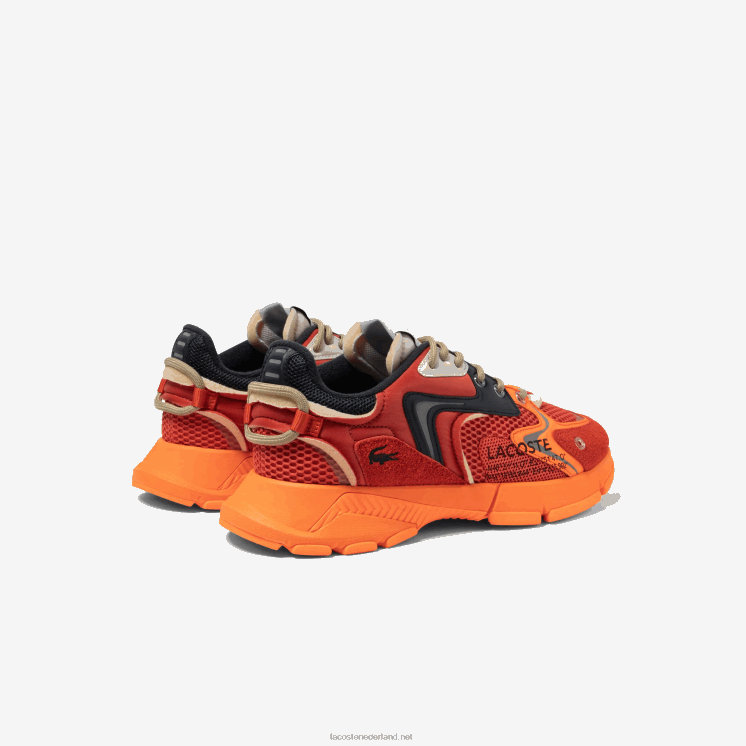 Lacoste l003 neo stoffen sneakers 0828H1692 rood oranje am1 Heren