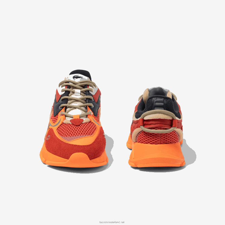 Lacoste l003 neo stoffen sneakers 0828H1692 rood oranje am1 Heren