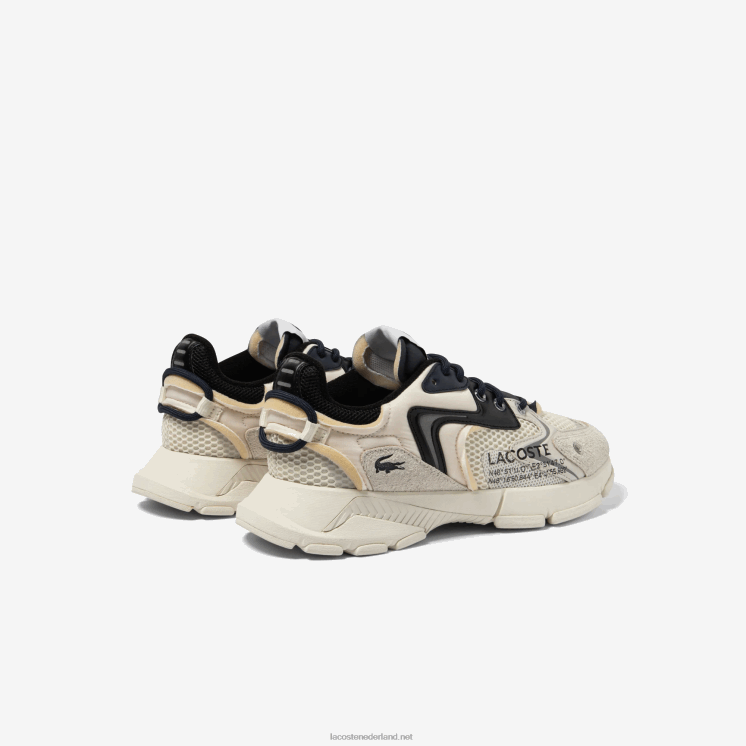 Lacoste l003 neo stoffen sneakers 0828H1694 wit zwart 2g9 Heren