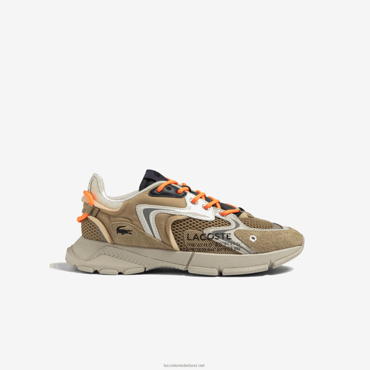 Lacoste l003 neo stoffen sneakers 0828H1695 kaki marine kn1 Heren