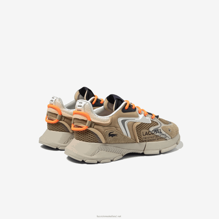 Lacoste l003 neo stoffen sneakers 0828H1695 kaki marine kn1 Heren