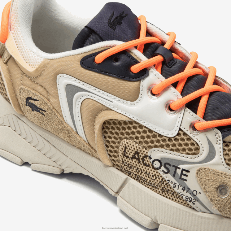 Lacoste l003 neo stoffen sneakers 0828H1695 kaki marine kn1 Heren