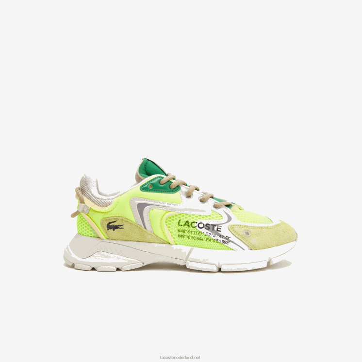 Lacoste l003 neo stoffen sneakers 0828H1696 geel & gebroken wit y21 Heren