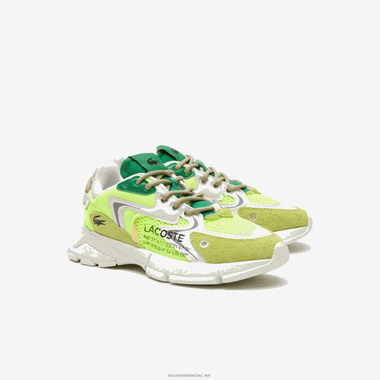 Lacoste l003 neo stoffen sneakers 0828H1696 geel & gebroken wit y21 Heren
