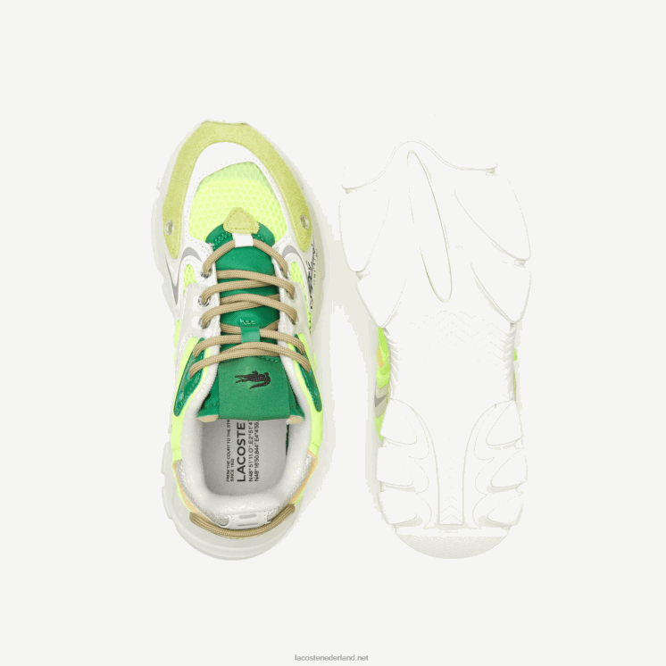 Lacoste l003 neo stoffen sneakers 0828H1696 geel & gebroken wit y21 Heren