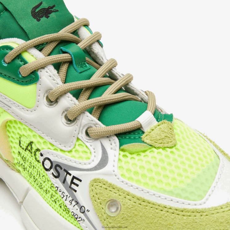 Lacoste l003 neo stoffen sneakers 0828H1696 geel & gebroken wit y21 Heren