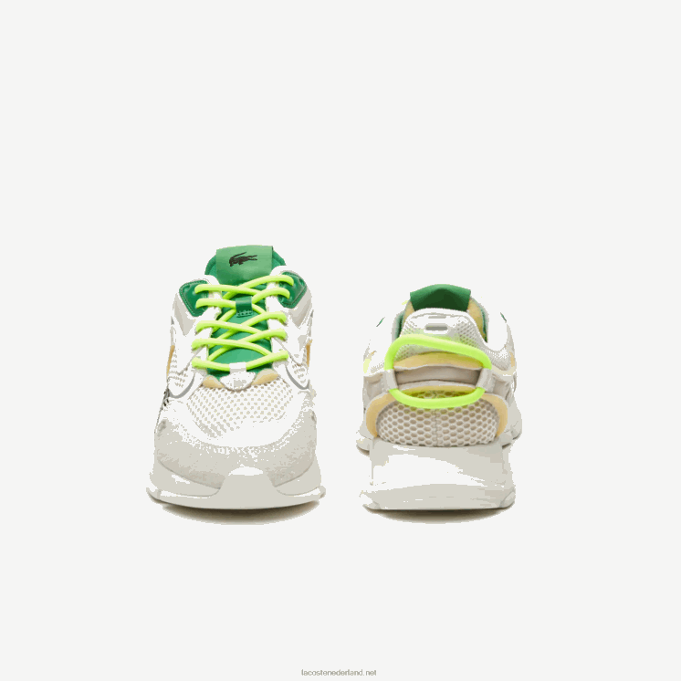 Lacoste l003 neo stoffen sneakers 0828H1698 wit groen wg1 Heren
