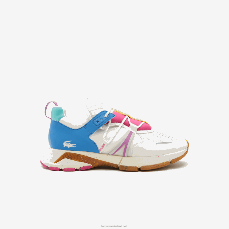 Lacoste l003 sneakers van ecotextiel 0828H1842 wit & roze b53 Heren