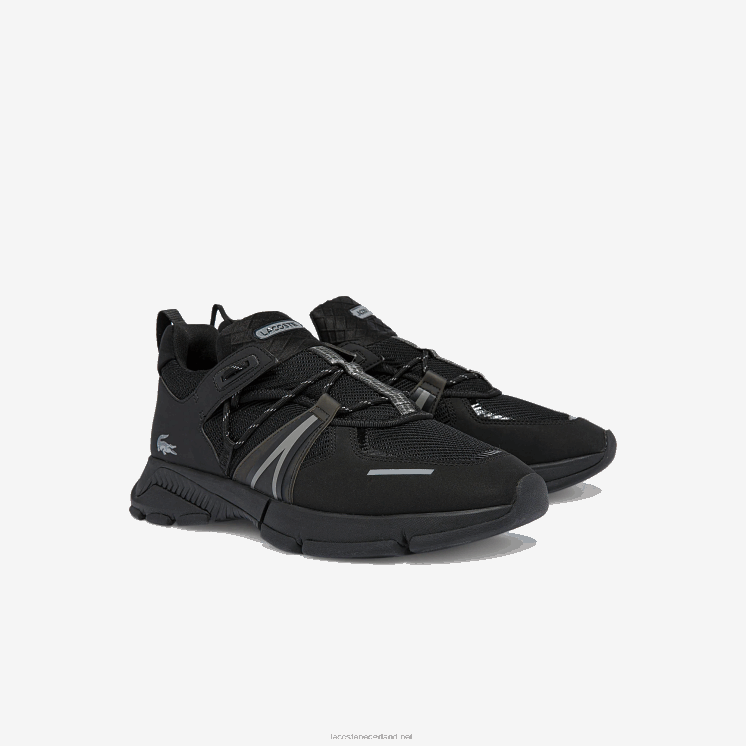 Lacoste l003 sneakers van textiel 0828H1796 zwart 02u Heren