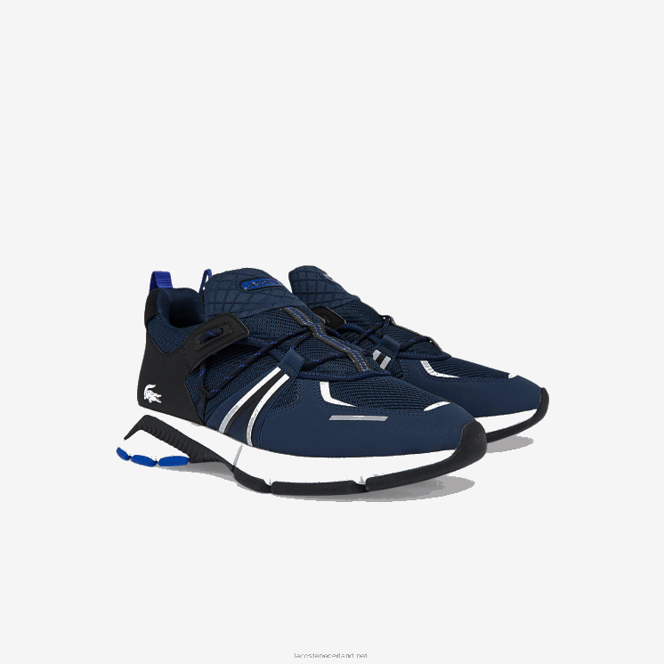 Lacoste l003 sneakers van textiel 0828H1797 marine & wit 092 Heren