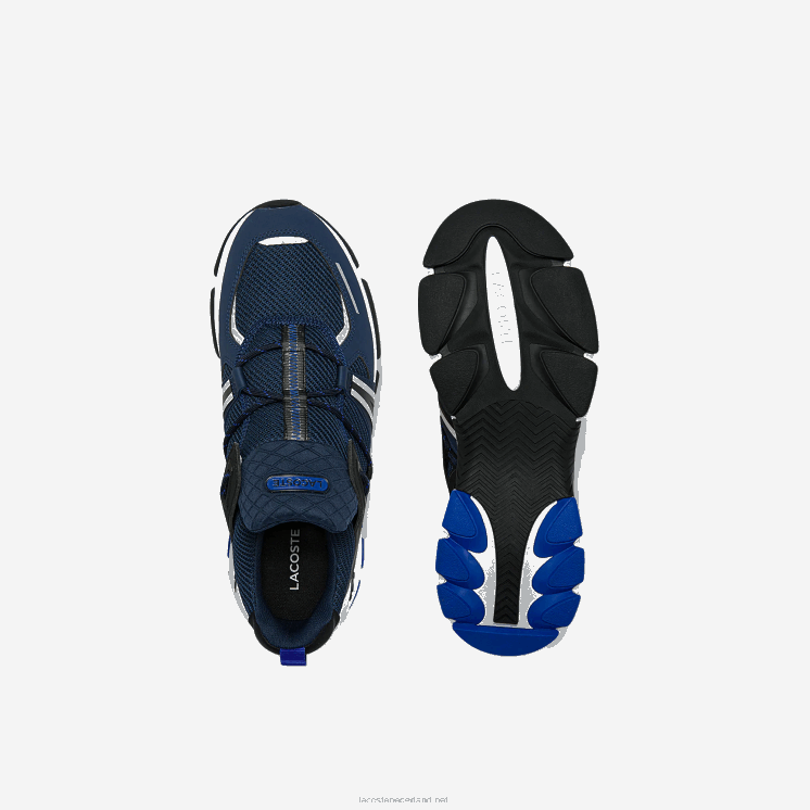 Lacoste l003 sneakers van textiel 0828H1797 marine & wit 092 Heren
