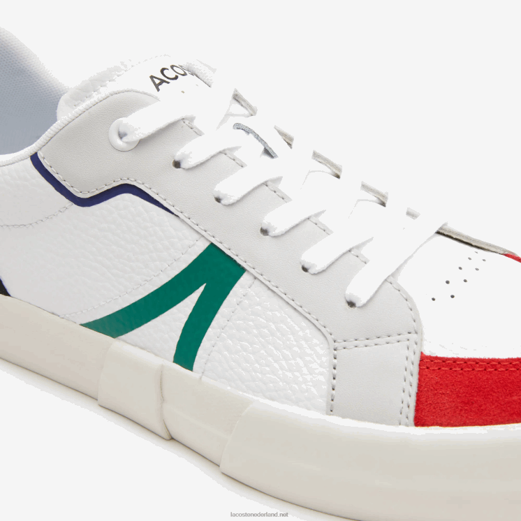 Lacoste l004 leren sneakers met opvallende kleuren 0828H1890 wit & rood 286 Heren