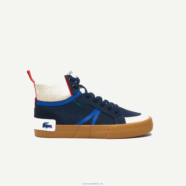 Lacoste l004 sportschoenen 0828H1786 marine kauwgom gu1 Heren