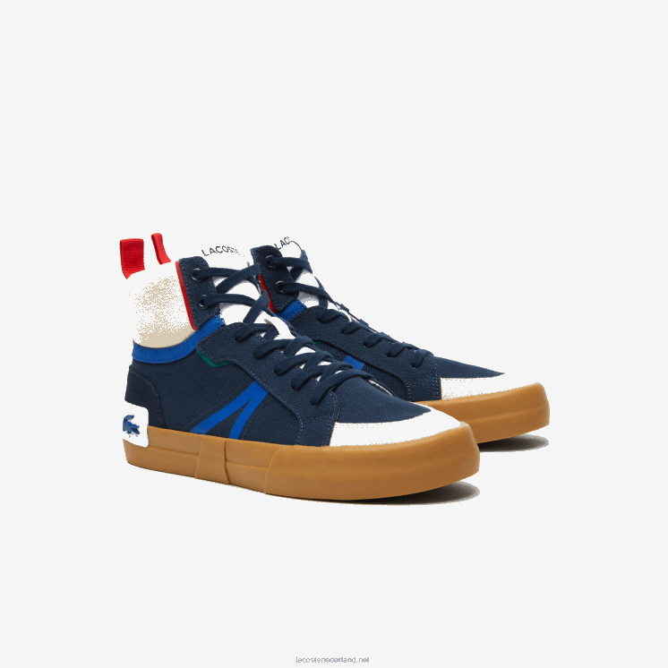 Lacoste l004 sportschoenen 0828H1786 marine kauwgom gu1 Heren